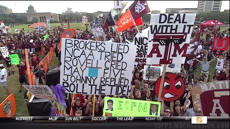 Illustration for article titled Johnny Manziel, The Puppet: Texas A&M-Alabama GameDay Sign Roundup